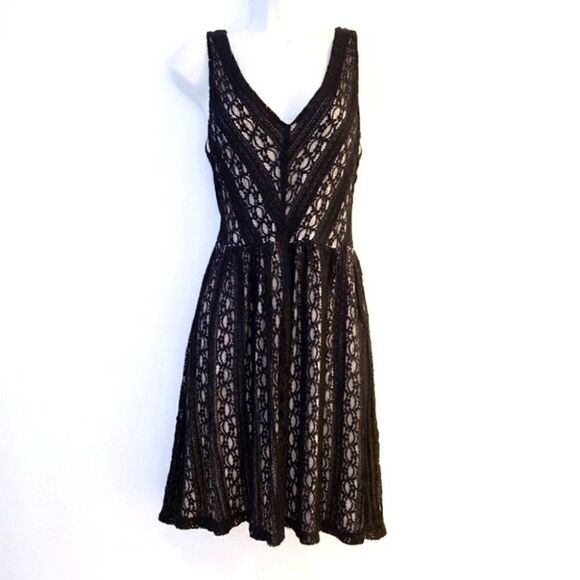 Moulinette Soeurs Myrna Black Lace A-line Sleeveless Dress XS - Picture 2 of 14